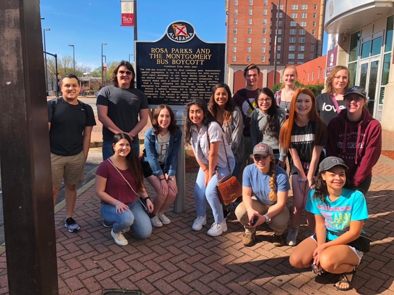 Honors grp at Rosa Parks site